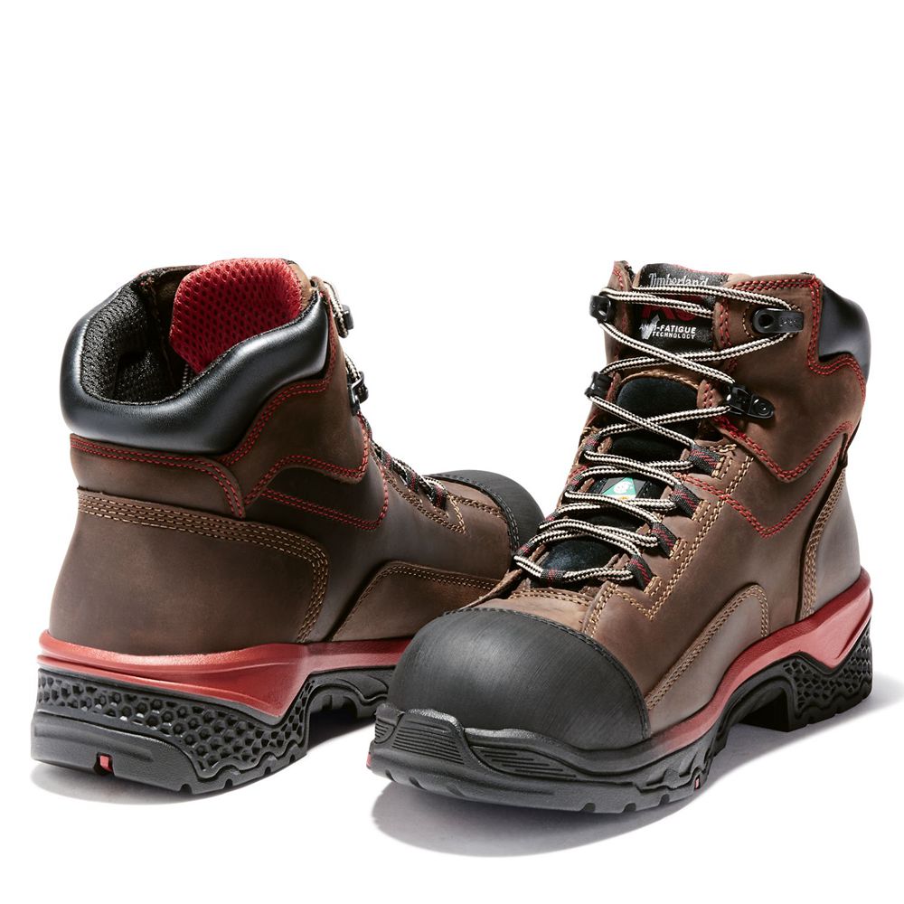 Botas de Trabajo Timberland Hombre Pro® Bosshog 6 Comp Toe Marrones/Negras - Chile FXV-438510